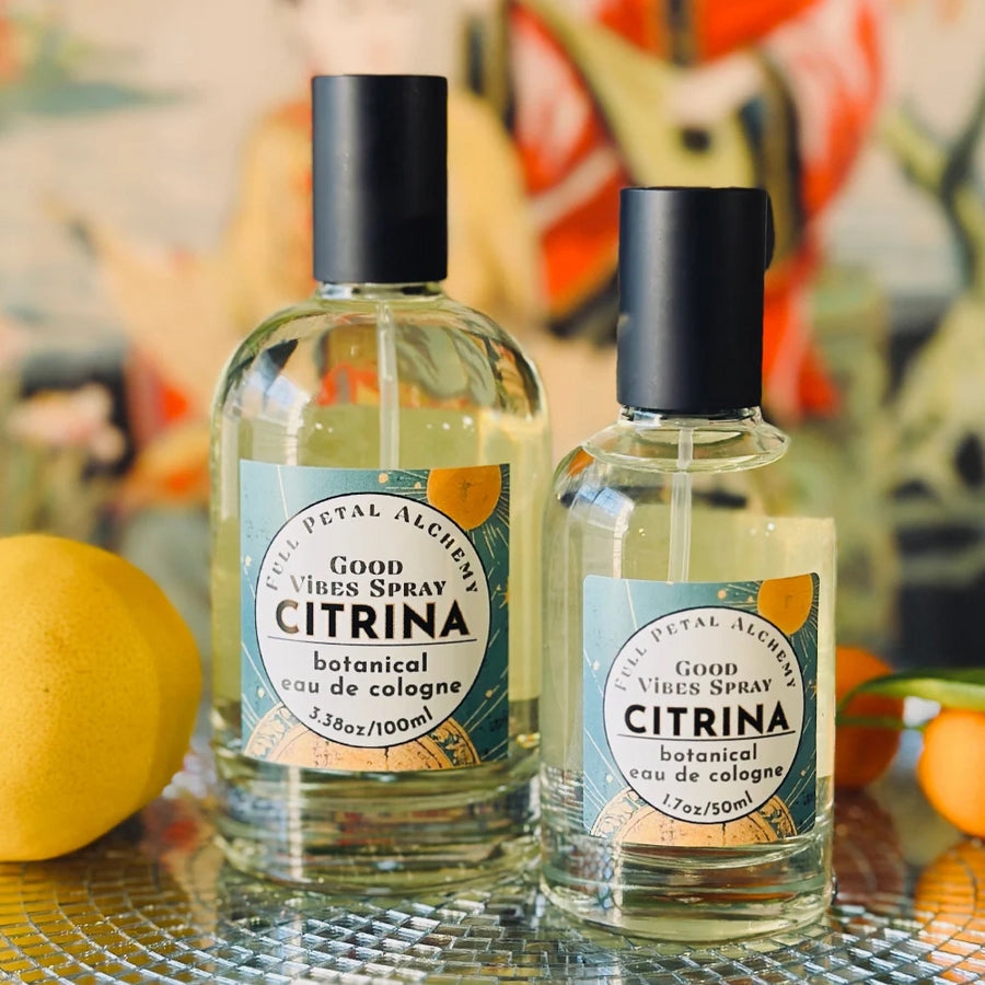 50ml and 100ml bottles of Citrina Eau De Cologne